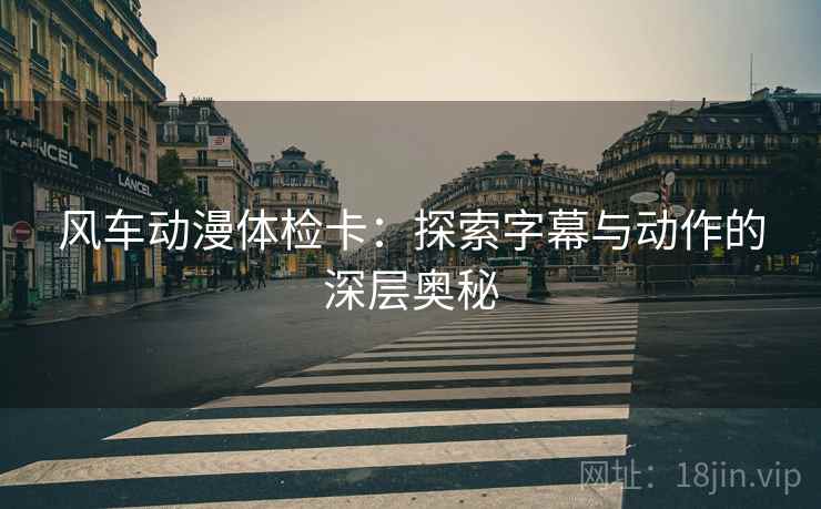 风车动漫体检卡:探索字幕与动作的深层奥秘 风车动漫体检卡:探索字幕与动作的深层奥秘
